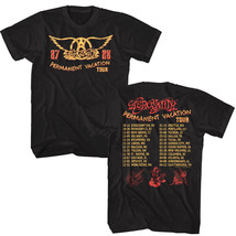 Aerosmith Permanent Vacation Tour &#39;87-88 Men&#39;s T Shirt Rock Concert Album - £24.12 GBP+