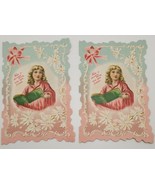 Victorian Die Cut Valentine&#39;s Day Greeting Cards Pair &quot;From a Faithful F... - $372.53 MXN