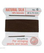 GRIFFIN Carded Silk Beading Cord Size #6 Pick Color - £2.43 GBP