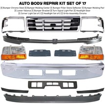 Front Bumper Chrome &amp; Grille Kit For 1992-1996 Ford F-Series/1992-1996 Bronco - £837.47 GBP