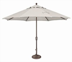 11 ft. Catalina Octagon Push Button Tilt Market Umbrella  Natural - $547.16