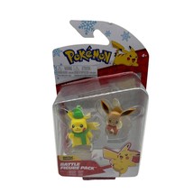 Pokemon Holiday 2022 Battle Figure Pack Pikachu &amp; Eevee Figures NIP - £8.88 GBP