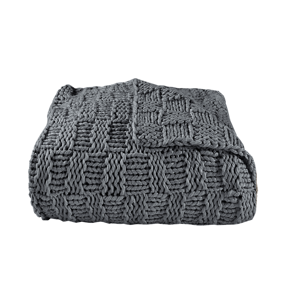 Luxurious Slate Knit Blanket - $272.97