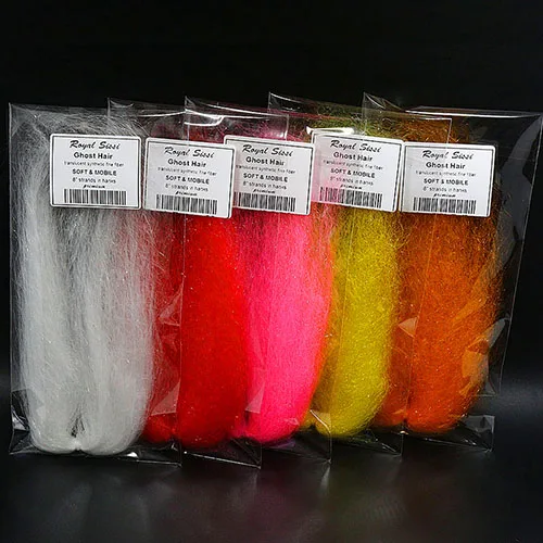 RoyalSissi 10colors fly tying ghost hair  translucent highly mobile sparkle synt - $40.28