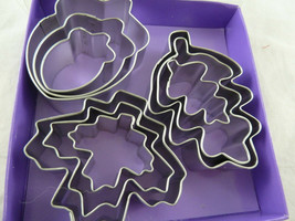 Leaves &amp; Acorns Metal Cookie Cutters Set of 9 Fall Autumn New in box - $208.92 MXN