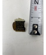 Vintage Hat Pin Lapel Pin Beer Mug REALITY IS FOR THOSE WHO CAN’T STAY D... - $12.20