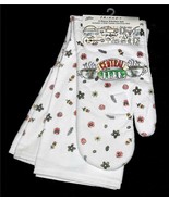 3-Pc Friends Central Perk Velour Kitchen Towels &amp; Long Quilted Oven Mit ... - $34.28 CAD