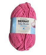 Bernat Yarn Baby Blanket Sparkle Hot Pink 220 Yards 10.5 oz Skein Super ... - $9.90