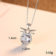 S925 Silver Twelve Constellation Necklace With 3A Zircon Pendant Women&#39;s Silver  - £11.74 GBP