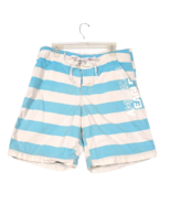 American Eagle Men Swimwear 34 Blue Striped Board Shorts Pockets Logo - €15,61 EUR