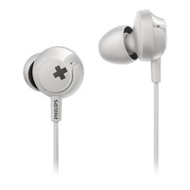 Philips SHE4305WT BASS+ In Ear Wired Headphones with Mic - White - $40.99