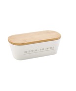 Tablecraft Butter Dish with Lid, 7.75 x 3.25 x 2.5, Melamine - £23.94 GBP