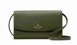 New Kate Spade Dana Small Flap Crossbody Saffiano Enchanted Green - £56.28 GBP