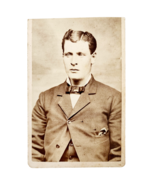1870s CDV Photograph Handsome Man Victorian Unknown Origin Antique F12C - €25,92 EUR