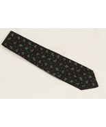 Vera Bradley Designs Men&#39;s Cotton Holly Berry Christmas Tie Black Red Gr... - $19.01