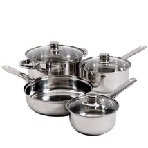 Gibson Home Landon 7-Piece Stainless Steel Cookware Set - $71.54