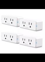 Dual Smart Plug 4 Pack, 15A WiFi Bluetooth Outlet, Work with Alexa and Google - £31.74 GBP