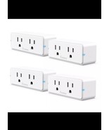 Dual Smart Plug 4 Pack, 15A WiFi Bluetooth Outlet, Work with Alexa and G... - £31.37 GBP