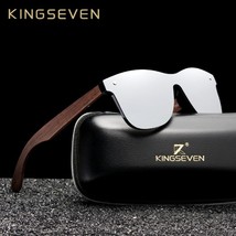 KINGSEVEN 2019 Luxury Walnut Wood Sunglasses Polarized Wooden Brand Desi... - £19.35 GBP+