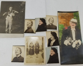 Ida Bergner Middle Age Comedy Painter Funny Set of 9 Photos 1940s - £15.12 GBP