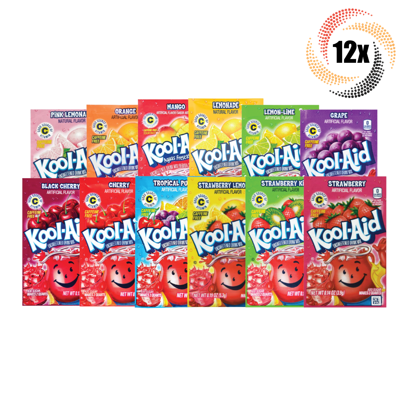 12x Packets Kool-Aid Variety Flavor Caffeine Free Soft Drink Mix | Mix & Match | - $9.77