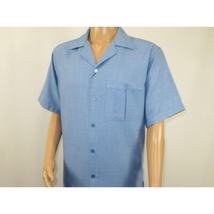 Men 2pc Walking Leisure Suit Short Sleeves By DREAMS Fancy 277-11 Ocean Blue image 4