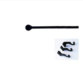 Village Wrought Iron CUR-87-112 Ball Curtain Rod (61 Inch to 112 Inch) - £99.87 GBP