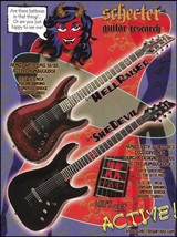Schecter C-1 Hellraiser C-1 She-Devil guitars advertisement 2006 guitar ad print - £3.43 GBP