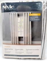 Style Selections 84-in Stripe Holderness Grommet Top Panel Curtain Light... - $15.99