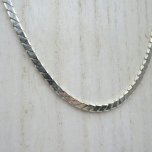 Napier Necklace Silver Tone 24&quot; Serpentine Chain Vintage Signed - £15.48 GBP