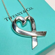 Tiffany &amp; Co. Paloma Picasso Large Loving Heart Pendant Necklace Silver ... - £102.10 GBP