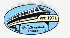 Disney 2001 WDW Black Monorail  Resort Monorail Est 1971 Oval Shape Pin#2555 - £14.90 GBP