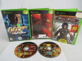 Lot Of 5 original XBOX Games Fable Ghost Recon Prince Spiderman 007 - £25.69 GBP