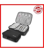 Portable Travel Jewelry Organizer Case with Double Layer Design for Prot... - $770.75 MXN