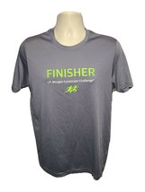 2014 JP Morgan Corporate Challenge Finisher Adult Medium Gray Jersey - $371.19 MXN