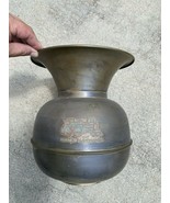Vintage brass spittoon union pacific railroad double side graphics - £50.61 GBP