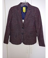 Q MACK LADIES LS LINED 2-BUTTON BLAZER-2-NWT-NICE/SOFT-BLK/RED/WHITE-CUTE - £11.02 GBP