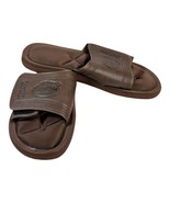 Florida Gators Mens Slide Sandals Faux Leather Brown Slip-On Flip Flops ... - $23.36