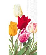 3-Ply Guest Towel Buffet Paper Napkins, 8.5 x 4.5-Inches, Tulips White - $15.16 CAD