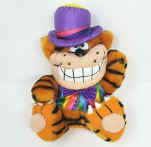 10&quot; VINTAGE PLAY BY PLAY ORANGE TIGER RAINBOW SUIT HAT STUFFED ANIMAL PL... - $42.75