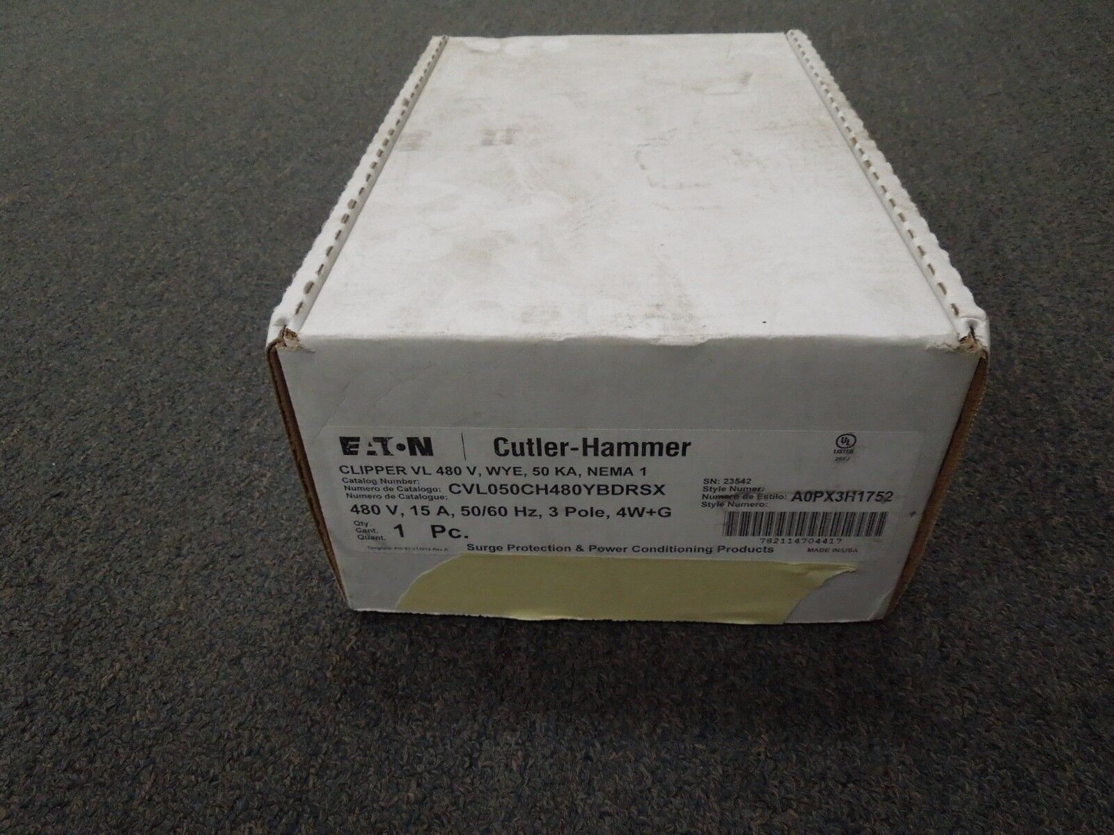 Cutler-Hammer Clipper VL Transient Voltage Surge Suppressor CVL050CH480Y... - $750.00