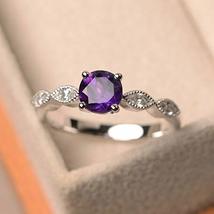 Arenaworld 925 Sterling Silver 2.50 Carat Amethyst Stone Oval Shape Anti... - £45.75 GBP