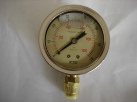 Hydraulic Pressure Gauge 1000PSI - $14.50