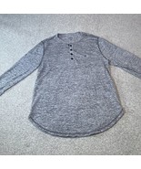 Hollister Long Sleeve Henley Gray Size Adult Small - £11.84 GBP