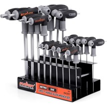 HORUSDY 18-Piece T-Handle allen wrench set, Inch/Metric Long Arm Ball En... - $50.99