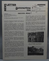 Vintage Koppers Engineering &amp; Construction Summertime 1980 Newsletter mv - £22.22 GBP