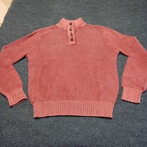 Lucky Brand Sweater Adult Large Brown Collared Heavy Knit Cozy Pullover - $17.05