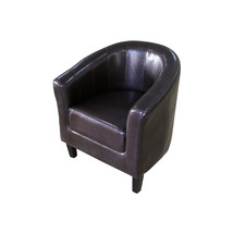 Online Gym Shop Artificial Leather Tub Chair Brown - $7,964.05 MXN