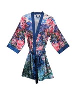 NWT Galleria Enterprises Watercolor Satin Kimono Robe, Women&#39;s M/L Tie W... - $30.00