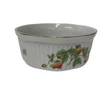 Oven To Table Dish Vintage Japan Ardalt 6969 Ribbed Strawberries And But... - $19.16 CAD